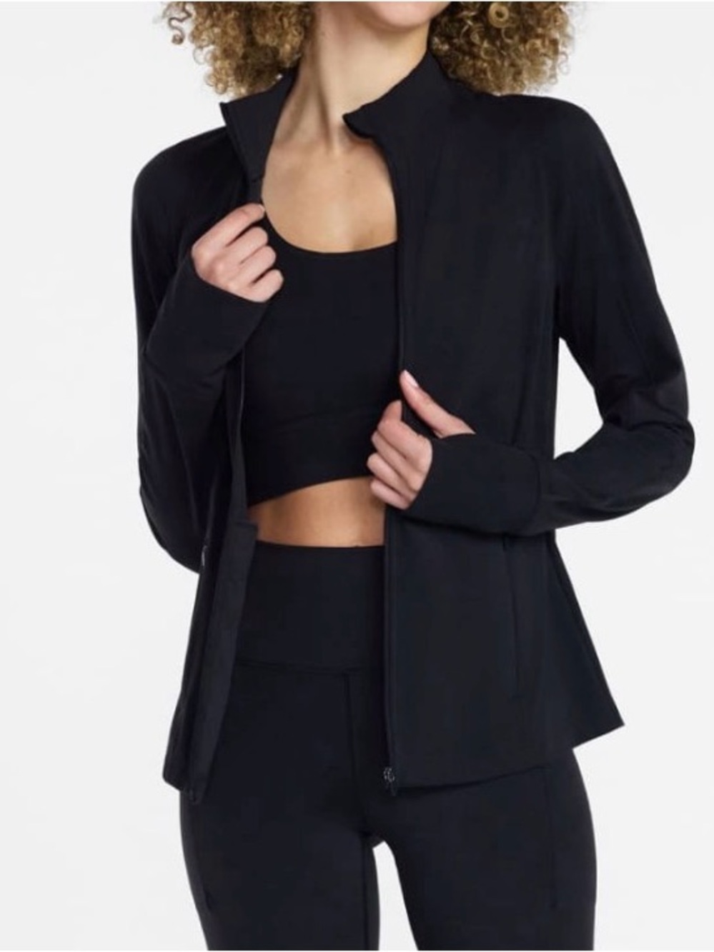 Avia Black Lightweight Zip-Front Utility Jacket softsculpt